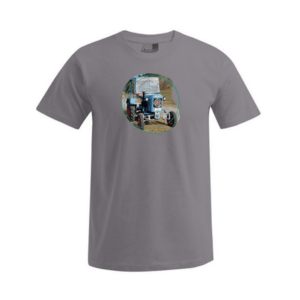 T-Shirt Herren grau Traktor front