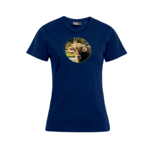 Damen T-shirt Navy Kuh
